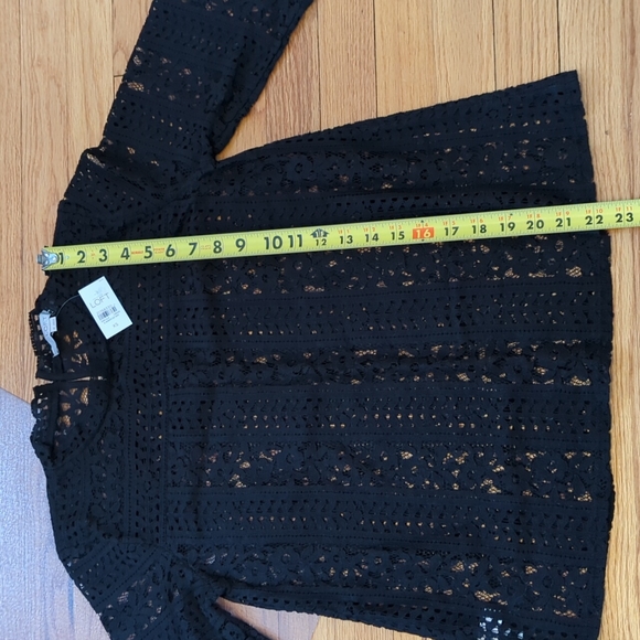 Loft black sheer lacy top - Picture 4 of 8